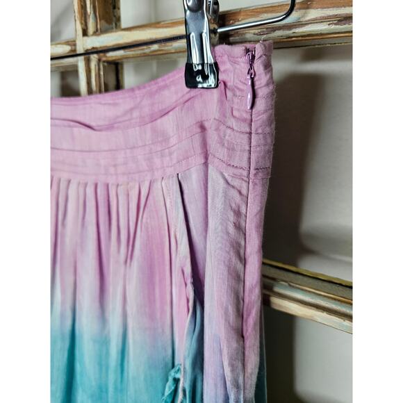 Cynthia Steffe Tye Dye A-Line Silk Cottage/ Fairy Love Shack Skirt Size 2 - Picture 5 of 10